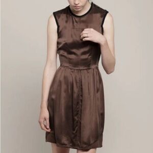 PROENZA SCHOULER brown cutout sleeveless dress